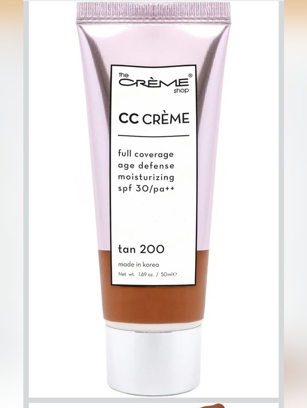 CC Crème -NEW Tan 200 Full Coverage SPF 30